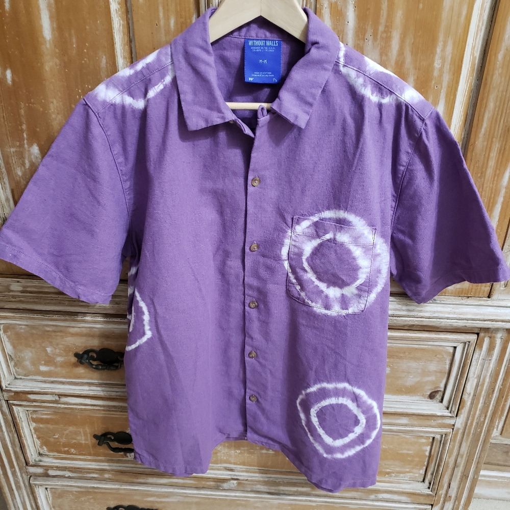 Without Walls Urban Outfitters Mens Linen Shirt Size M NWOT